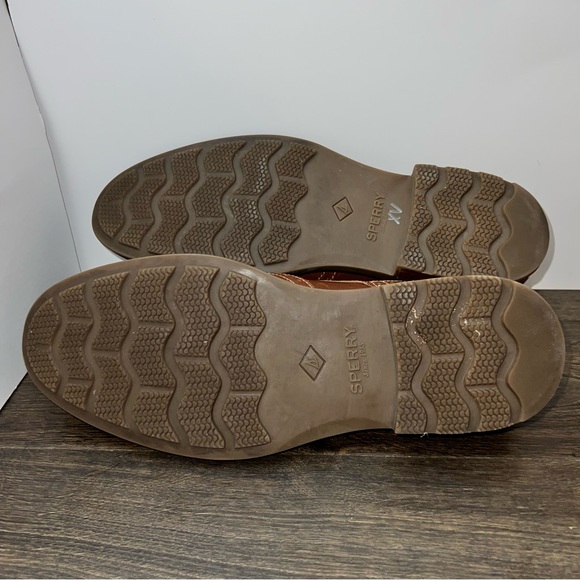 Sperry Shoes Men Size 10 Oxford Brown Leather Dress Boat - Picture 7 of 14